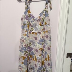 American Eagle Outfitters Floral Dress - Purple, Blue, Yellow